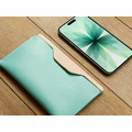 iPhone 17 / Air -Tiffany Blue 手工真皮手機套/存摺套 (免費刻印/禮物包裝)_3