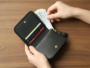 Gentle Black 手工真皮大容量零錢包/短夾/錢包(禮盒包裝/客製化刻印)