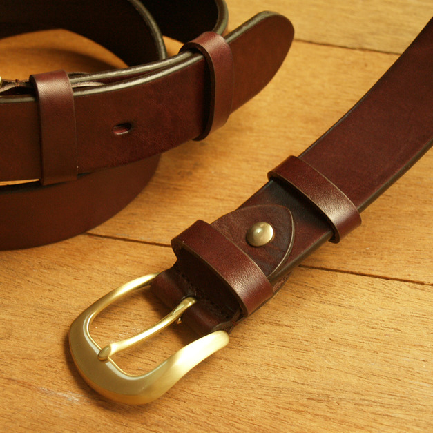 Dark Coffee 義大利真皮腰帶/皮帶 (客製化刻印英文名/禮盒包裝)