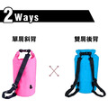 【JP嚴選-捷仕特】2WAYS 大容量15L夾網兩用雙肩防水袋 可折疊防水包 登山包 露營 游泳_4