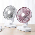【JP嚴選-捷仕特】USB充電靜音擺頭小桌扇 (2色)