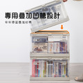 【JP嚴選-捷仕特】百變桌板戶外側開折疊收納箱 (透明款)_5