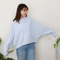 下擺抽繩剪裁設計襯衫_3