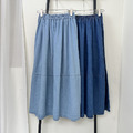 腰鬆緊百搭牛仔半長裙_4