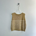 文青風條紋無袖馬甲背心_4