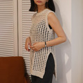 鏤空織帶織紋設計背心