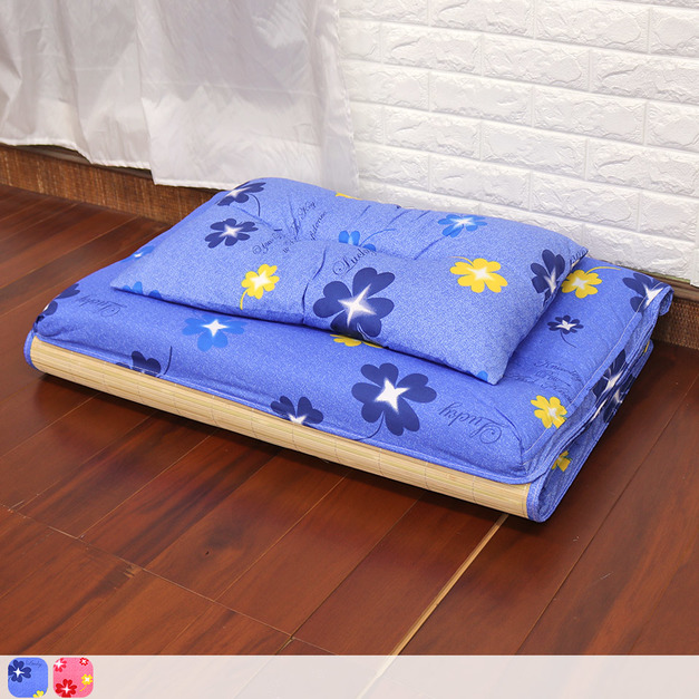 四葉草竹面單人透氣床墊-贈同色記憶枕