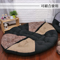 拼布質感黑時尚多用途包覆型記憶懶骨頭_2