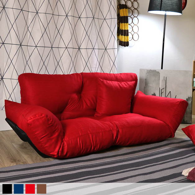 日系扶手雙人沙發床椅