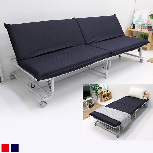 亞諾移動式收納摺疊沙發床椅/折疊床/看護床