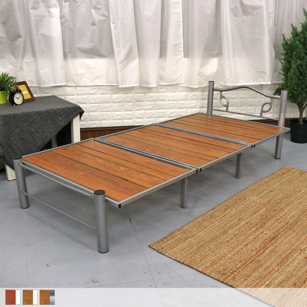 鏡面鋼琴烤漆單人組合鋼管床架