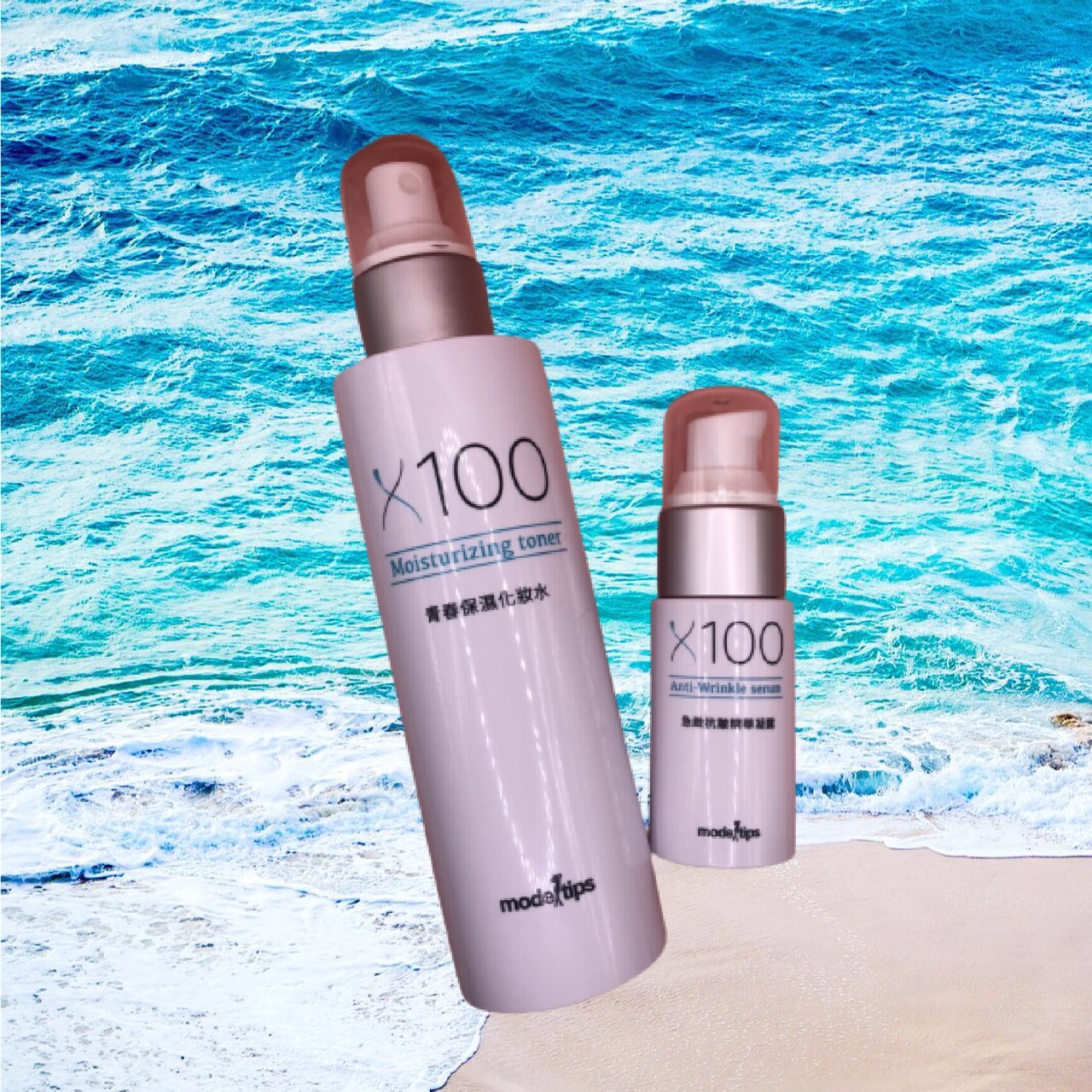 X100 雙胜肽急緻賦活精華凝露 + X100 青春保濕化妝水