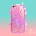 Shell case - clear pink