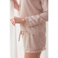 S1- Blush Glow 柔緞蕾絲長袖短褲睡衣組-L_23