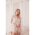 S1- Blush Glow 柔緞蕾絲長袖短褲睡衣組-L_9