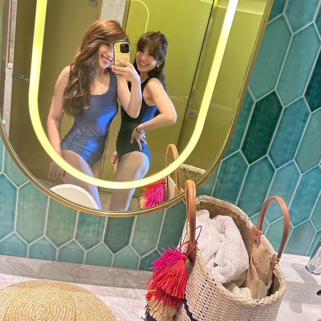 S1- [中強度] Tropical Babe 斜肩微辣塑身連身泳衣 – 三色選擇