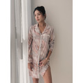 N6- Rosy Marble 大理石氣質長袖睡衣裙