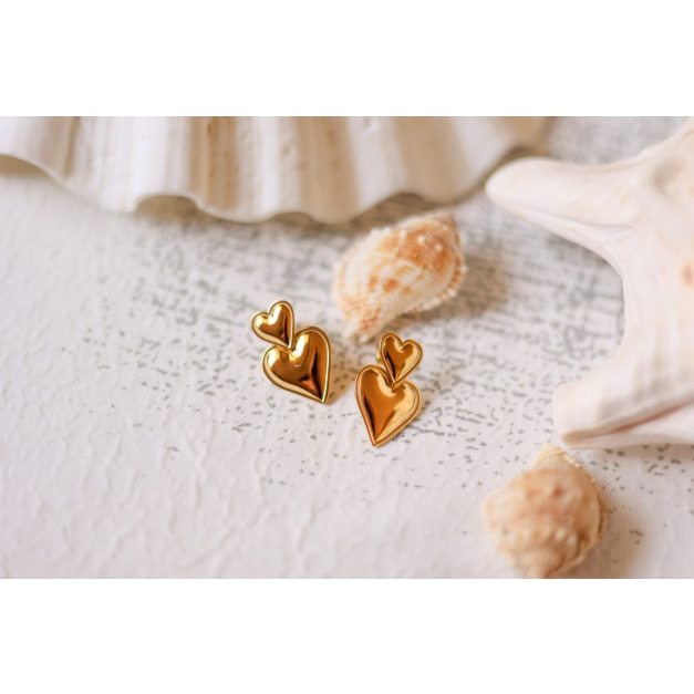 J9- Double Heart 雙層愛心耳環