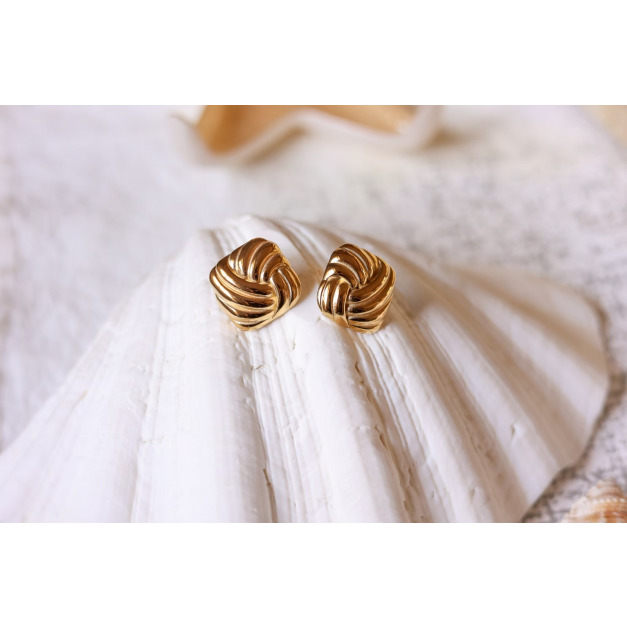 J10- Soft Knot 立體柔感扭結耳環