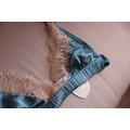 A12- Europe 法式 Tiffany Blue 柔緞睫毛蕾絲 Bralette - S_1