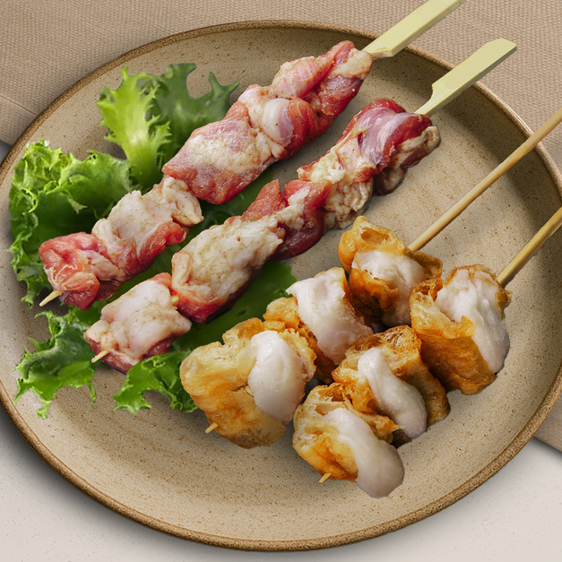 【 來點特別的 】花枝鑲油條串｜羊肋條串 10串/包