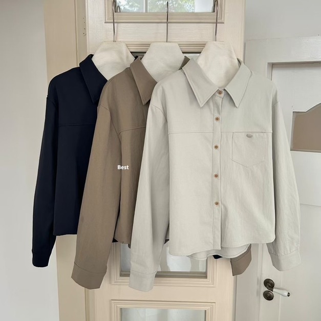 質感小標木釦襯衫外套（正常版）