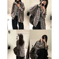 大學生格紋磨毛襯衫