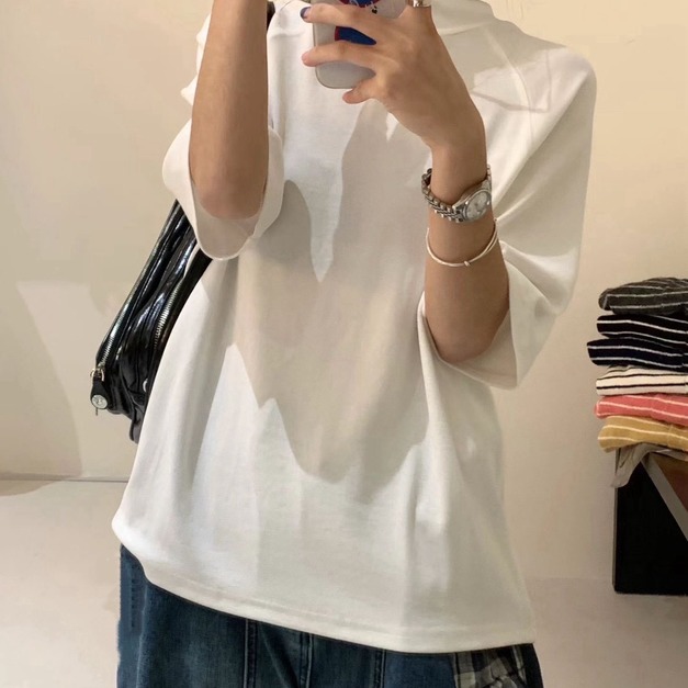 『無敵推薦』立領棉質短袖上衣