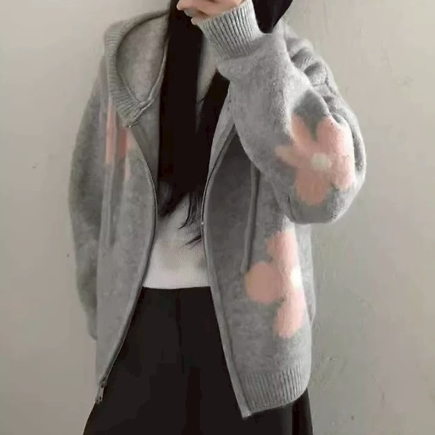 溫柔花花厚磅外套