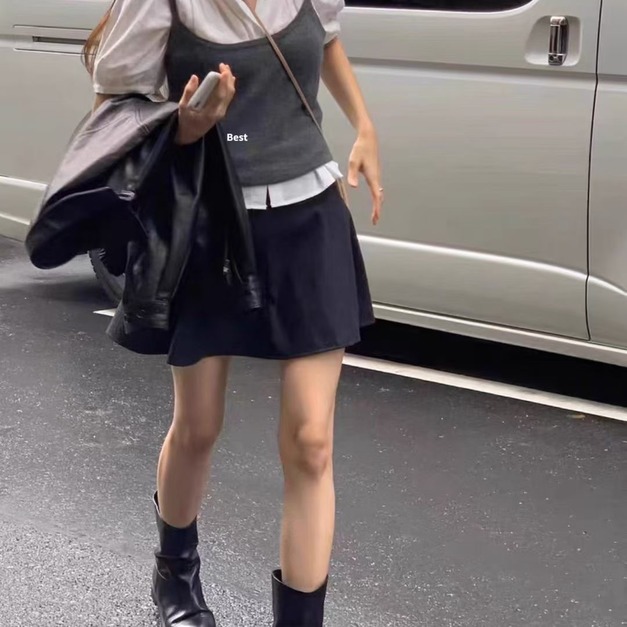 小鐵標毛呢褲裙