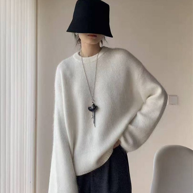 柔霧雲感寬鬆毛衣