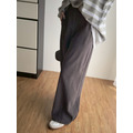 挺布斜紋後鬆緊長褲_7