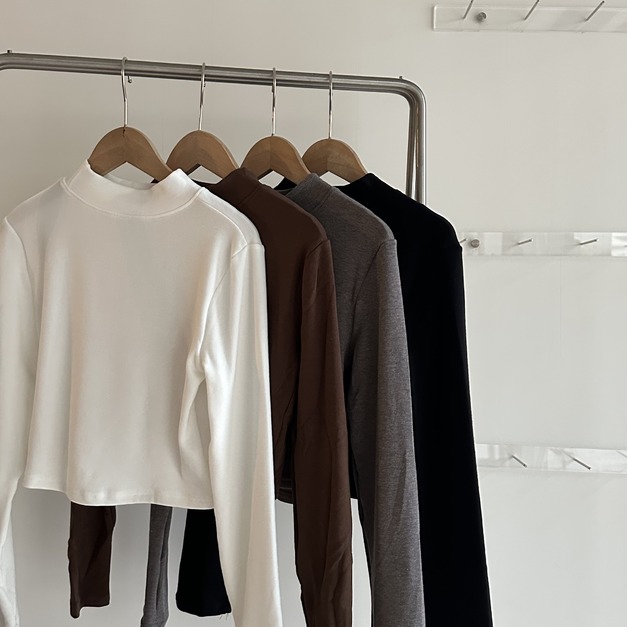 內刷毛立領短版上衣