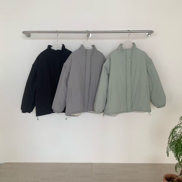 可以兩穿的鋪棉外套（內刷毛)