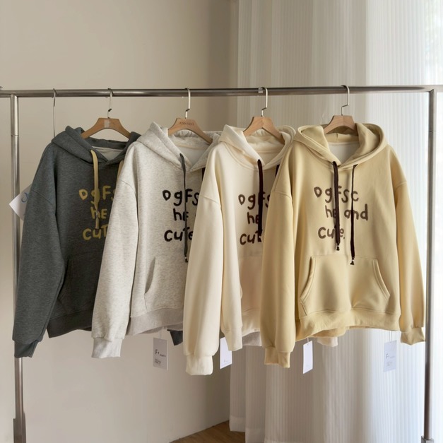 撞色抽繩刺繡英文帽Ｔ