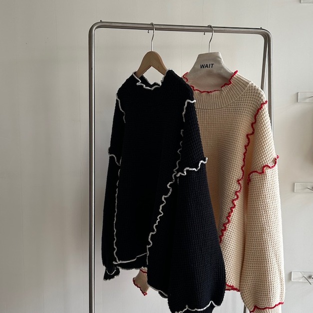 日系QQ微立領上衣