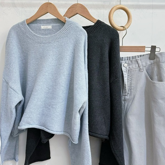 絕對不會刺的針織毛衣（短版）