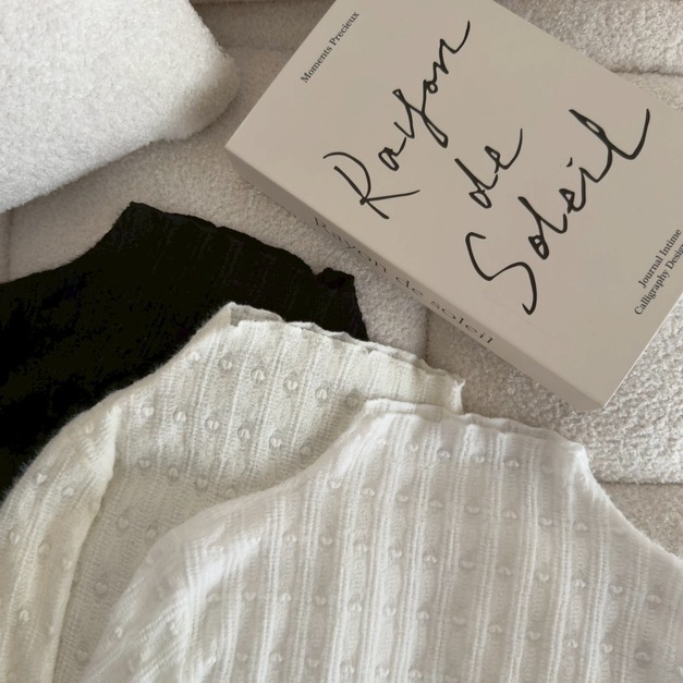 愛心針織木耳內搭上衣