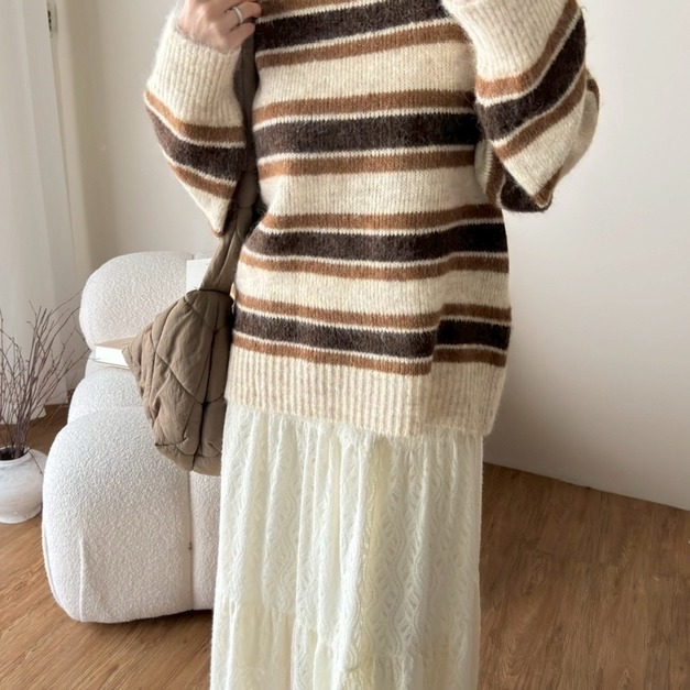 條紋粗條紋毛衣