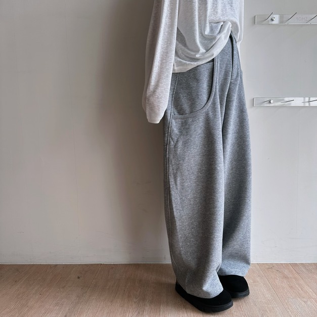 口袋設計蕨型棉褲