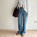 超級推 慵懶直筒牛仔褲