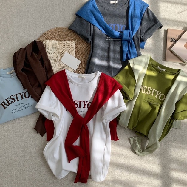 披肩二件式文字Ｔ