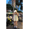 棉麻鬆緊Ａ字背心(任何身形都可以）