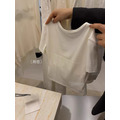 白色不透一體式bra素Ｔ_7