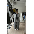 後鬆緊直條錐形西裝褲（小隻女可以）