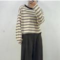 棉質條紋撞色Ｔ_5