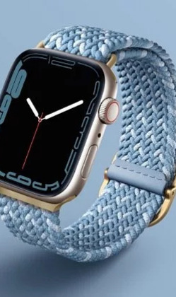 【UNIQ】Aspen DE Apple Watch 雙色防潑水高彈力編織單圈錶帶