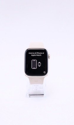 【二手】Apple Watch S7 GPS/45MM/星光色/白色運動錶帶/99%