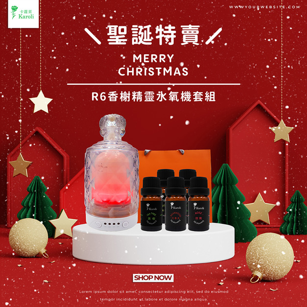 【璀璨之香】R6香榭精靈香氛水氧機套組