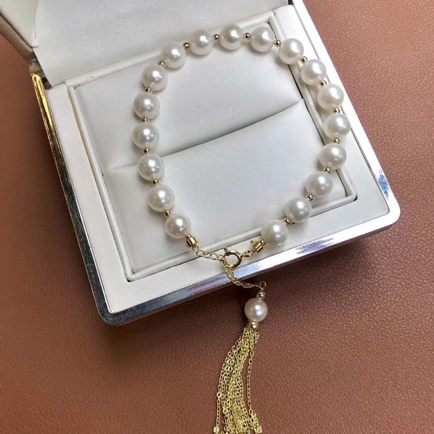 垂墜流蘇珍珠手鍊